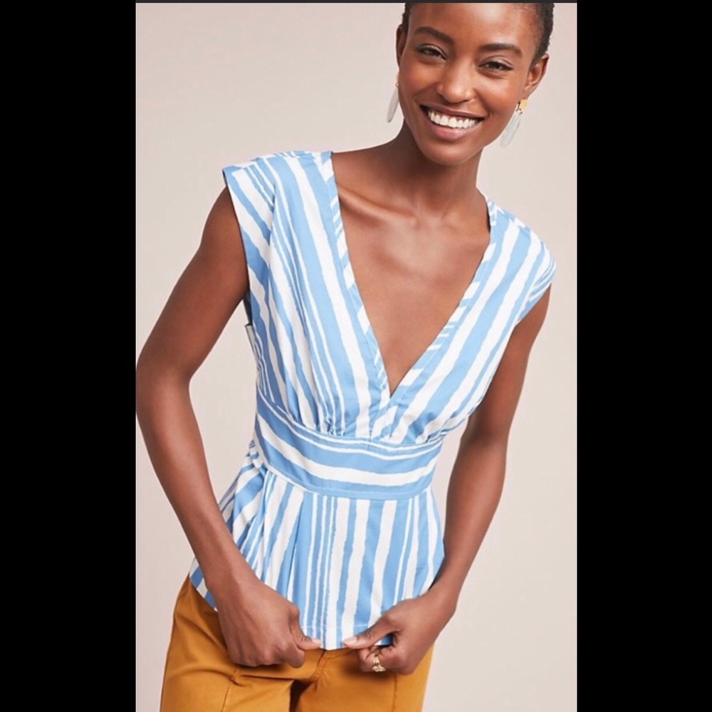 NWT Anthropologie Catamaran Striped Top